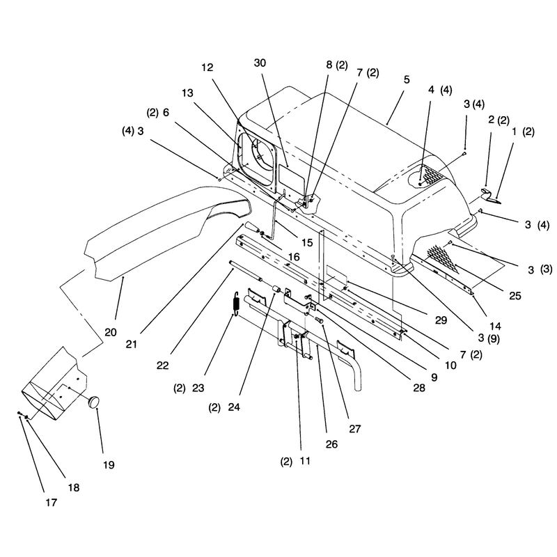 Hopper & Chute Assembly