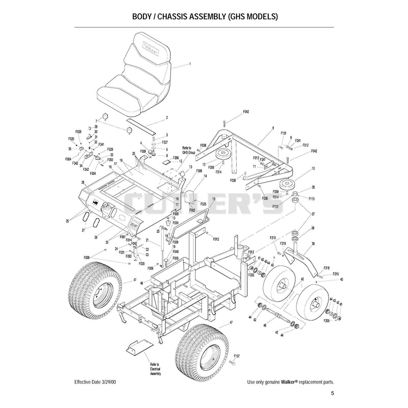 Body Chassis Assembly GHS Models