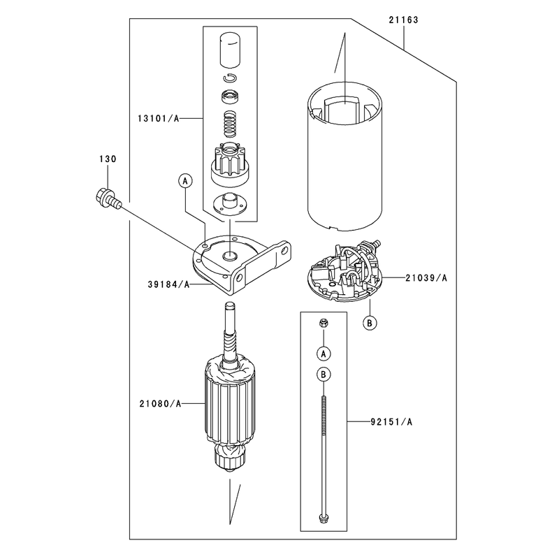 Starter Assembly Kawasaki FH500V-ES10
