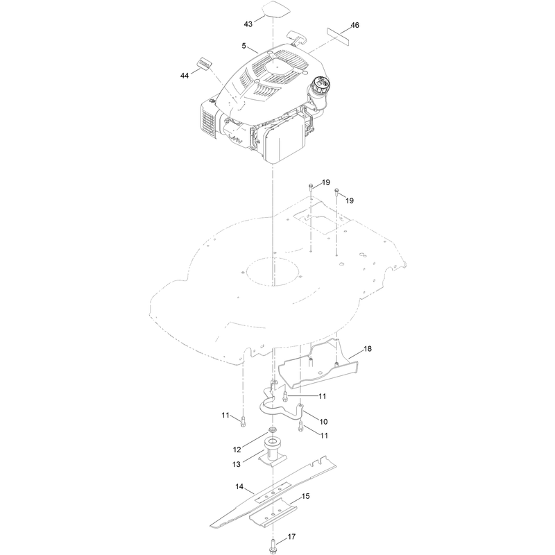 Engine and Blade Assembly