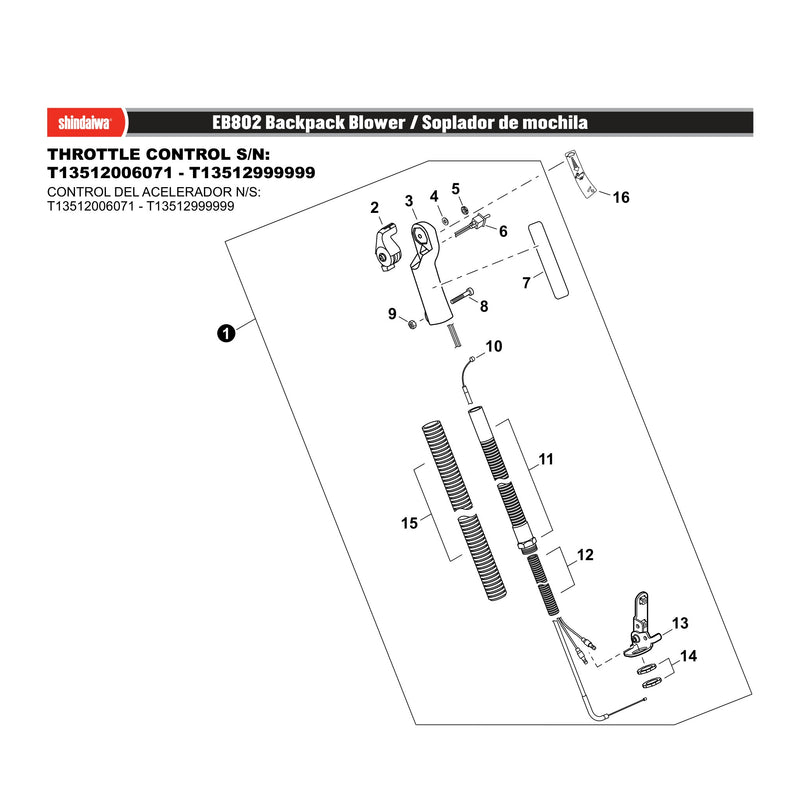 THROTTLE CONTROL S/N: T13512006071 - T13512999999