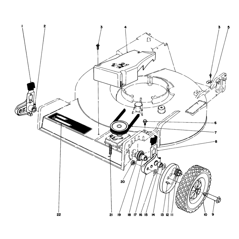Front Wheel and Pivot Arm Assembly
