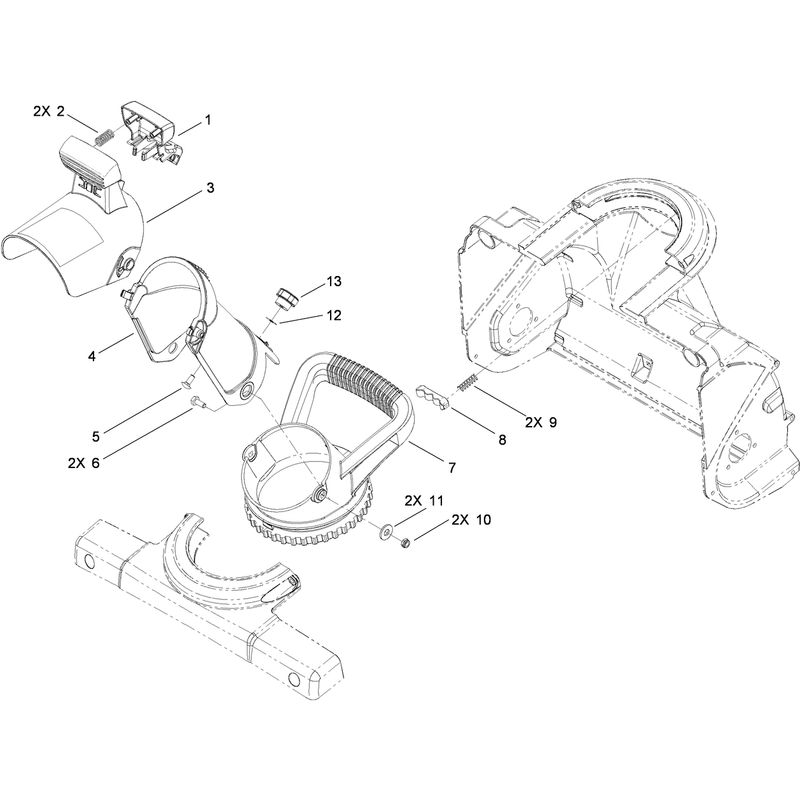 Deflector Chute Control Assembly