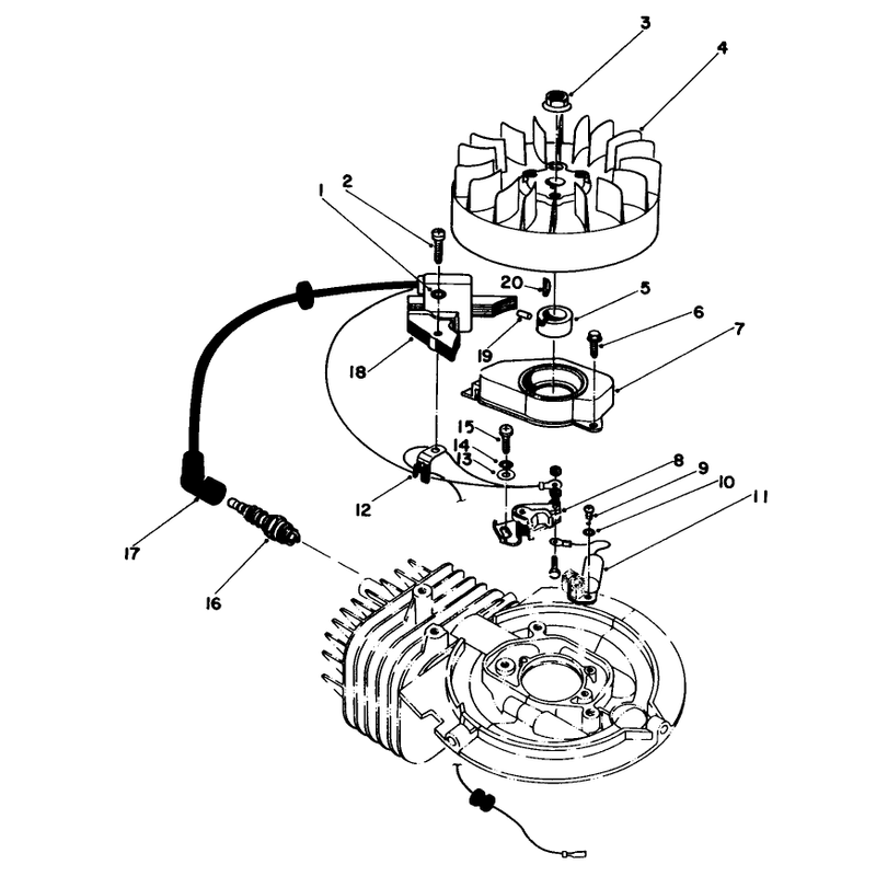 Flywheel and Magneto Assembly