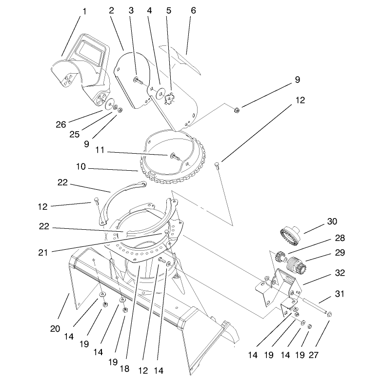 Deflector & Discharge Assembly