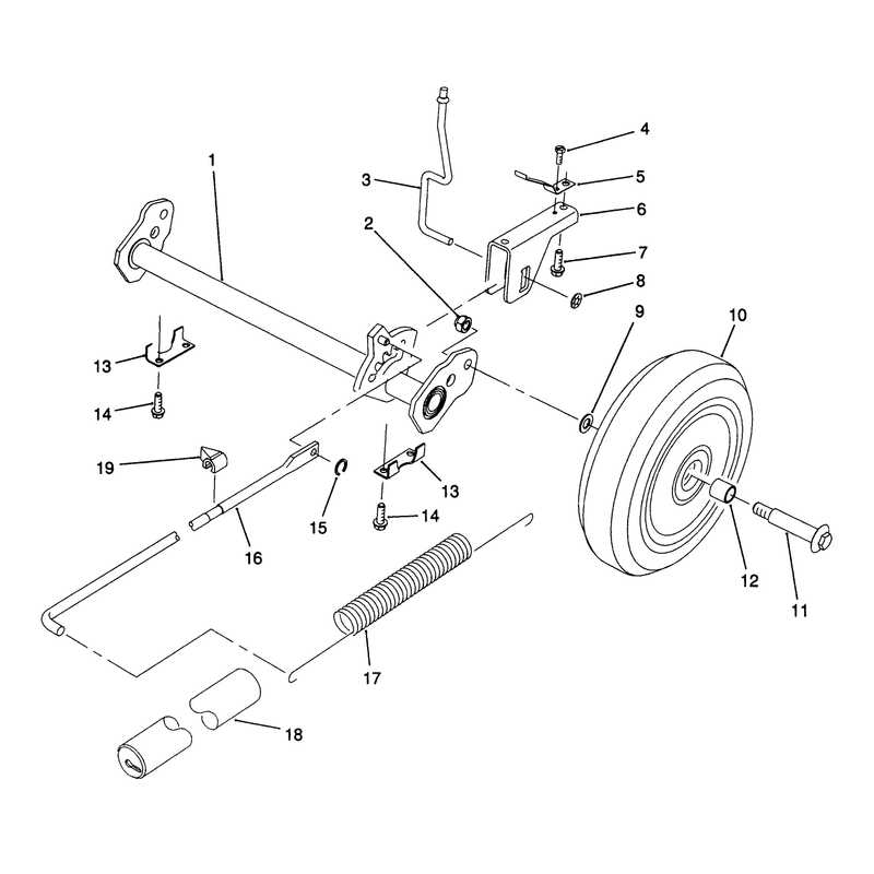 Hp Rear Axle Assembly Model No 20900 Only