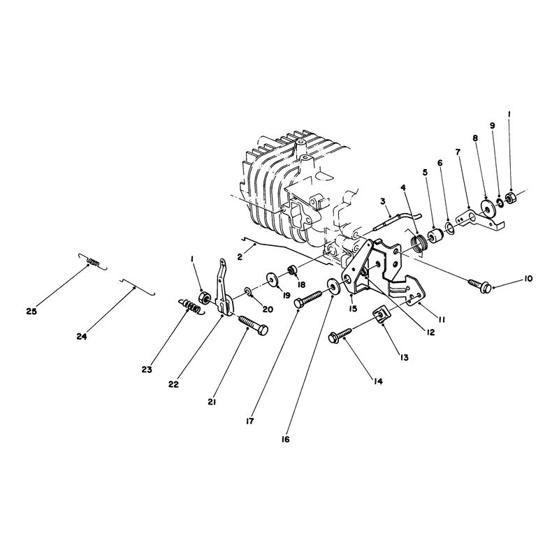 Governor Assembly Engine 47pe4 Used on Units with Serial No 6000101 - 6004101 Engine 47pf5 Used on Units with Serial No 6004102 and Up