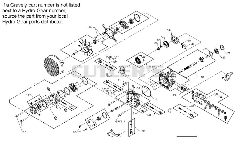 Hydro-Gear Hydrostatic Pump - Left Hand