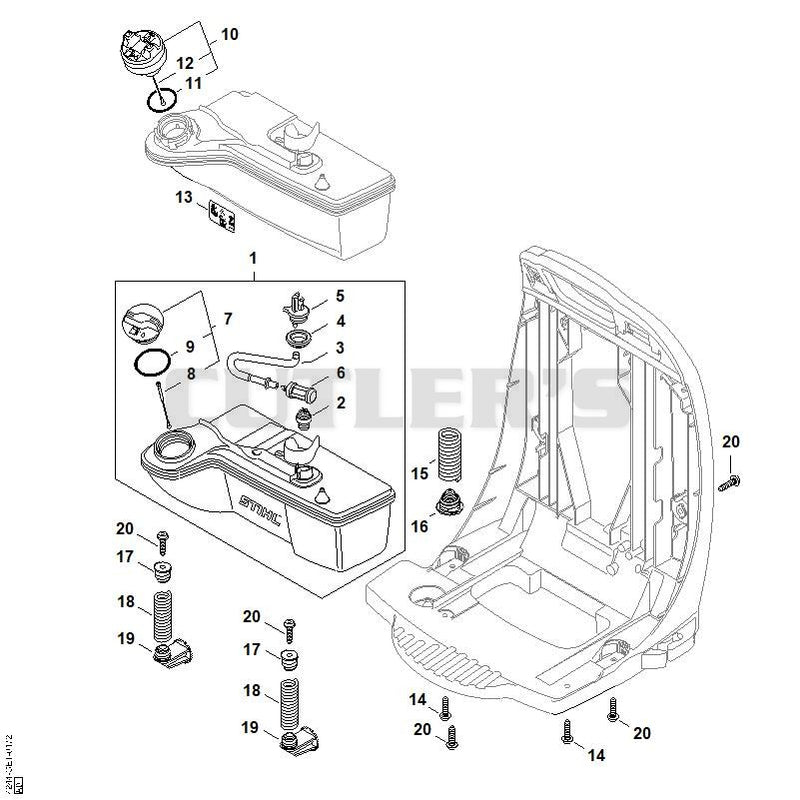 Fuel tank, AV system