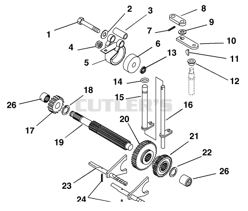 Number Six Shaft - Brake / Sliding Gear