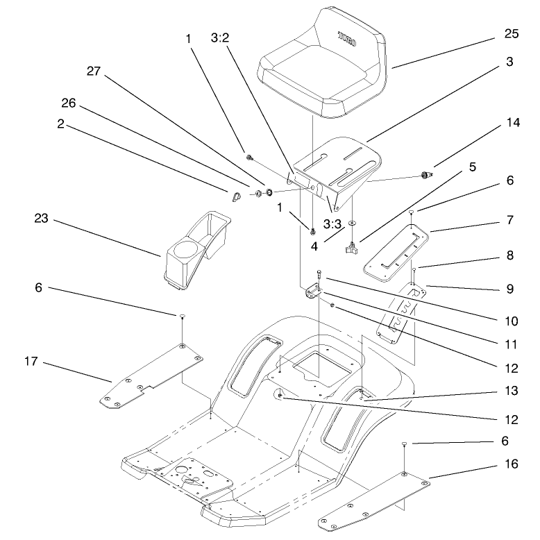 Rear Body and Seat Assembly