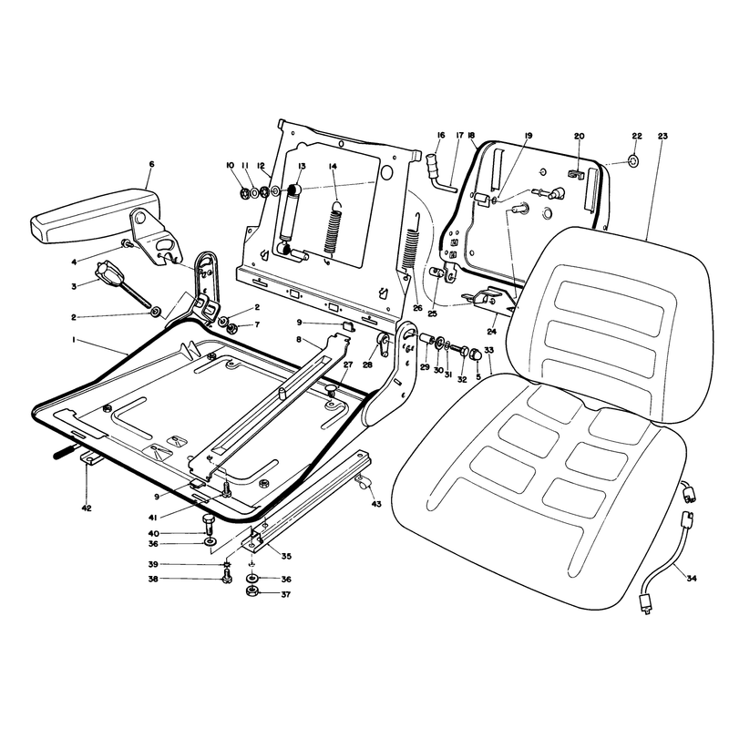 Deluxe Suspension Seat Kit Model No 30756 Optional