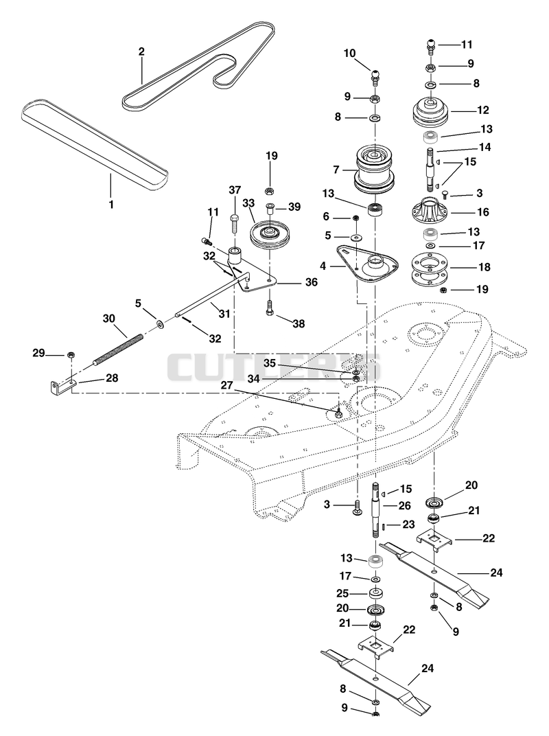 48" Mower Spindle