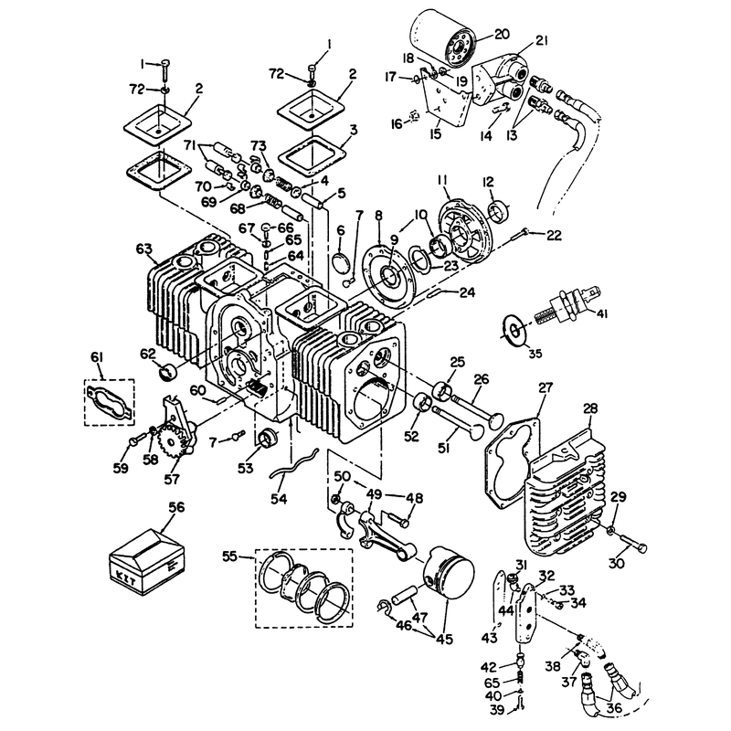 Cylinder Block Assy Onan P220g Type I10808d