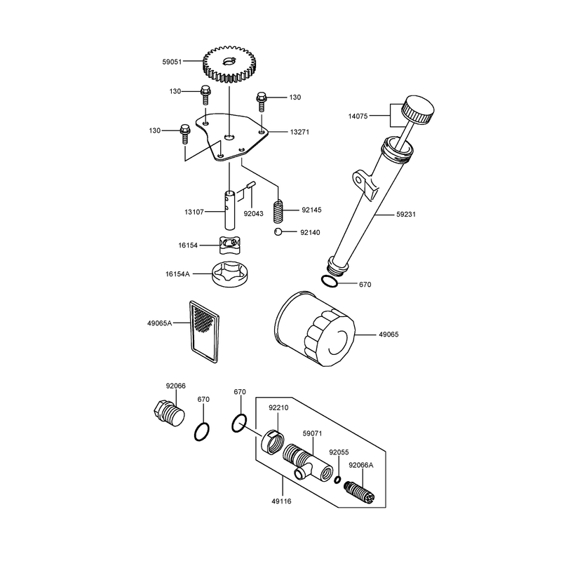 Lubrication Equipment Assembly  Kawasaki FH580V-CS13-R