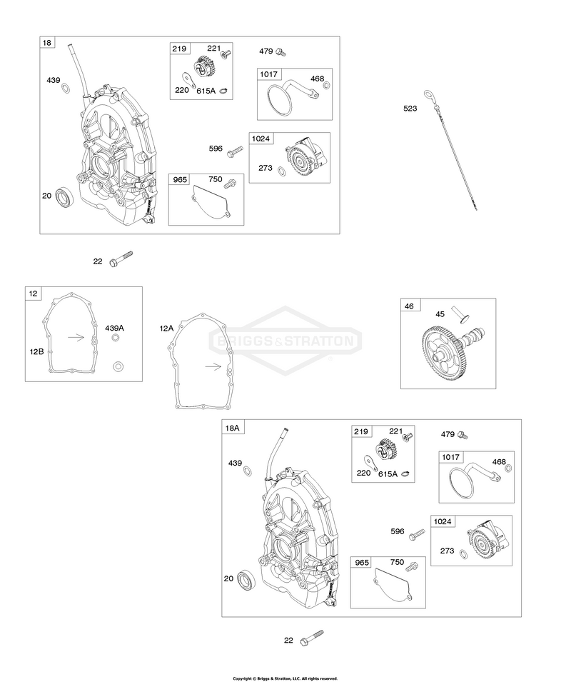 Crankcase Covers, Camshaft