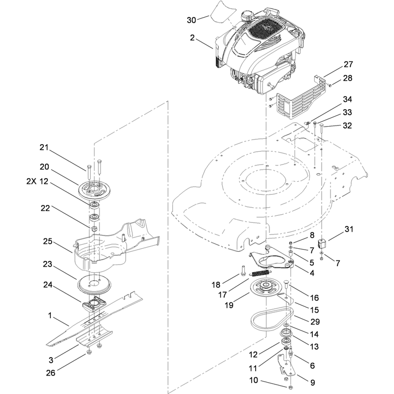 Engine Blade Brake and Clutch Assembly