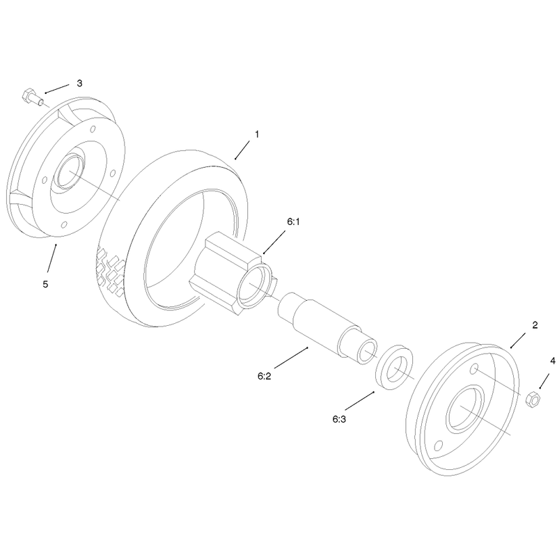 Rear Wheel and Tire Assembly No 74-1720