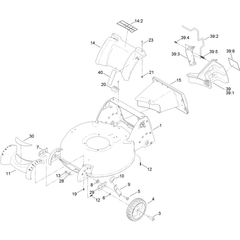 Housing Front Wheel and Rear Door Assembly
