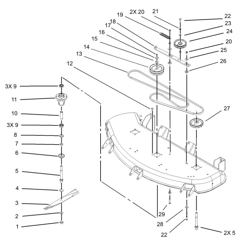 Spindle and Blade Assembly