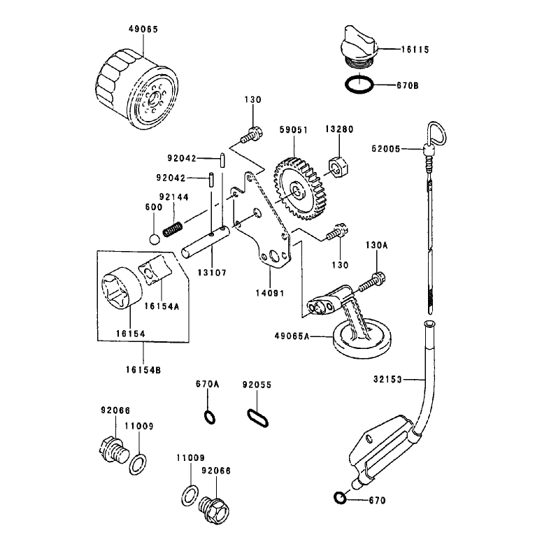 Lubrication Equipment Assembly Kawasaki FD750D-AS03