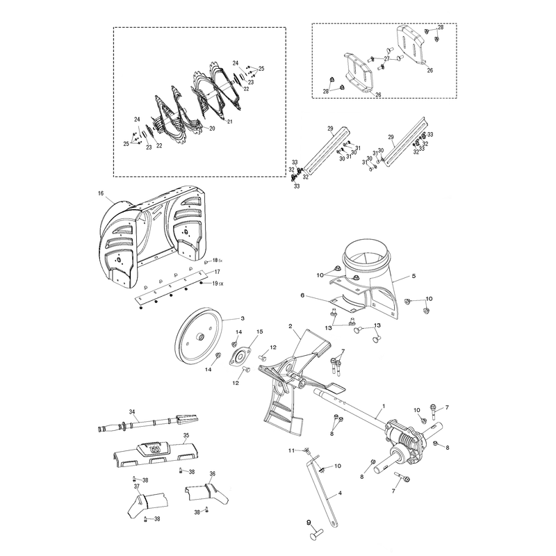 AUGER HOUSING AND IMPELLER