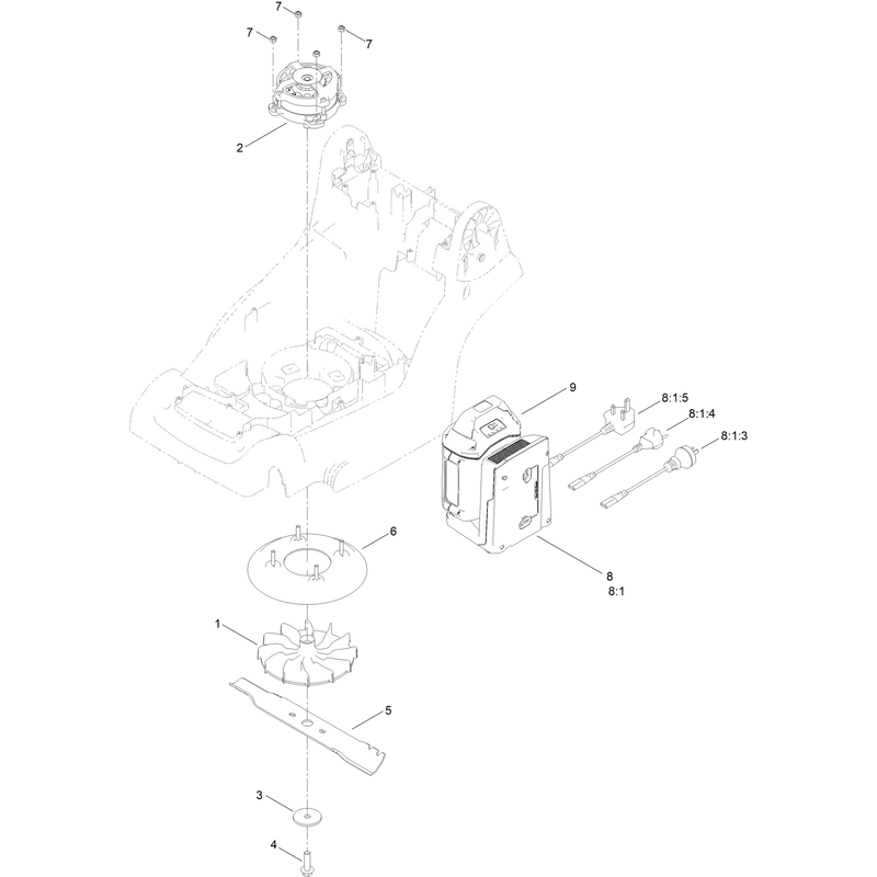 Motor Battery and Blade Assembly