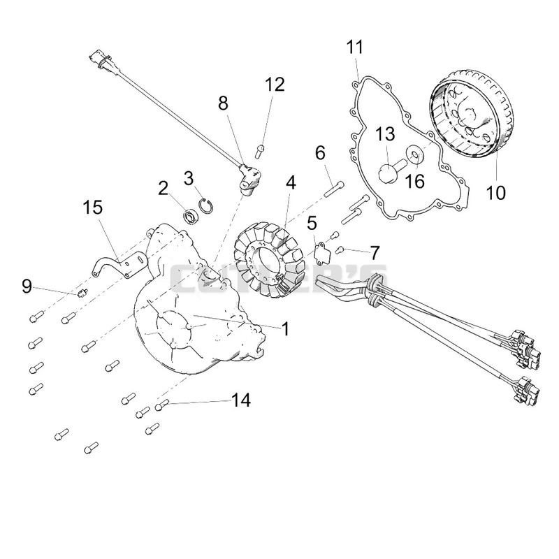 Engine, Stator and Flywheel
