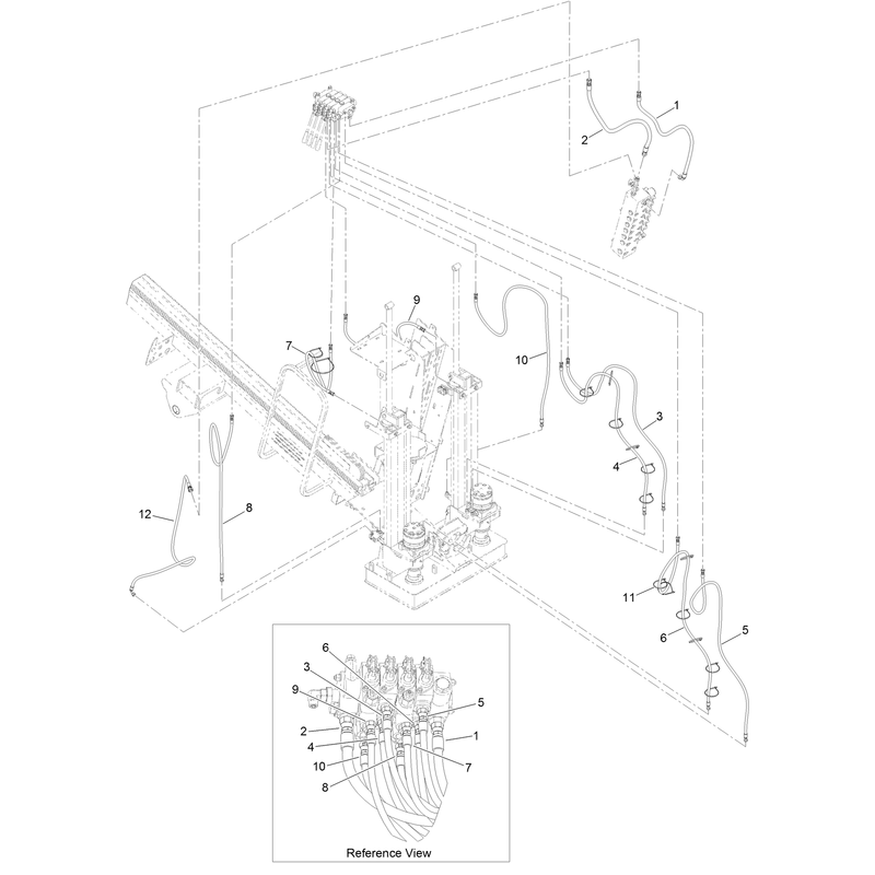 Thrust Frame Hydraulic Hose Assembly No 3