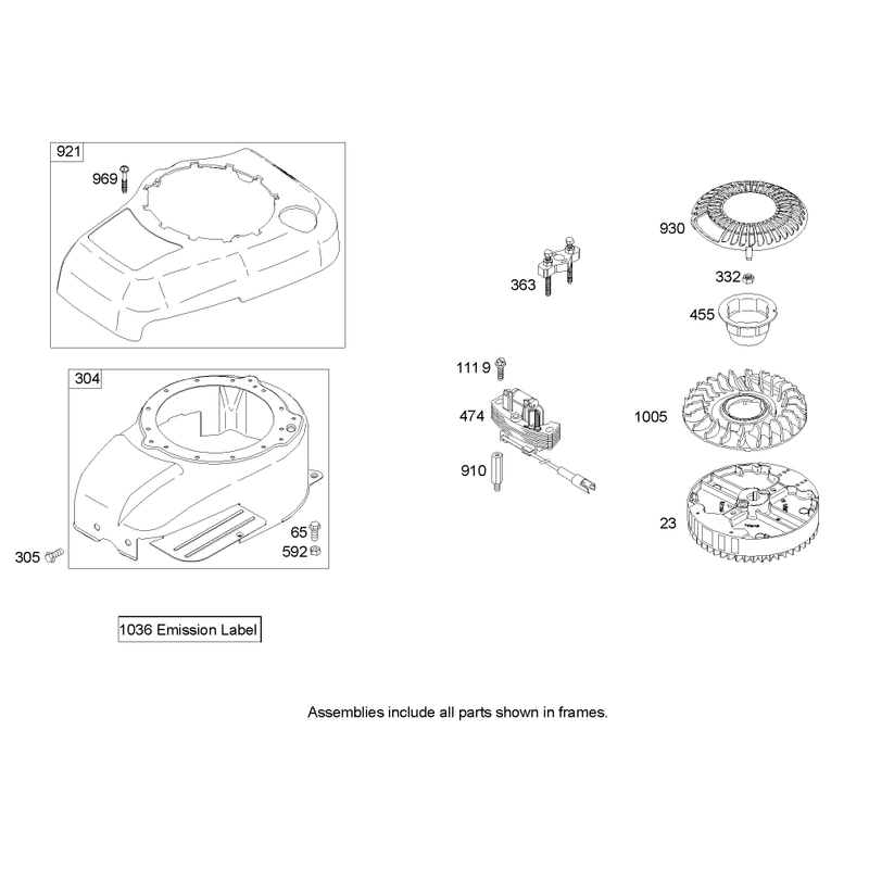 Blower Housing Assembly Briggs and Stratton 122607-0116-E1