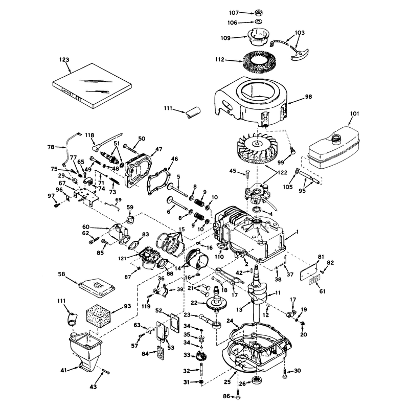 Engine Tecumseh Model No Lav35-40647k