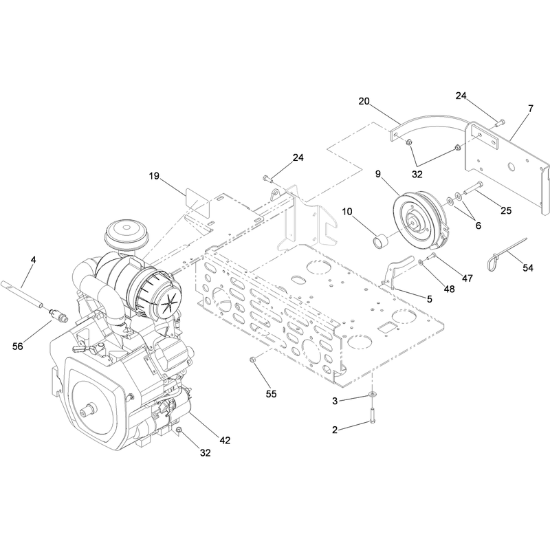 Engine and Clutch Assembly