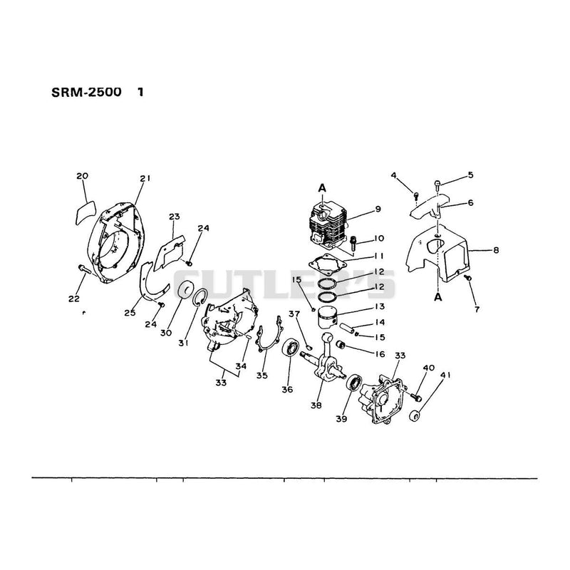 Cylinder, Crankcase, Crankshaft