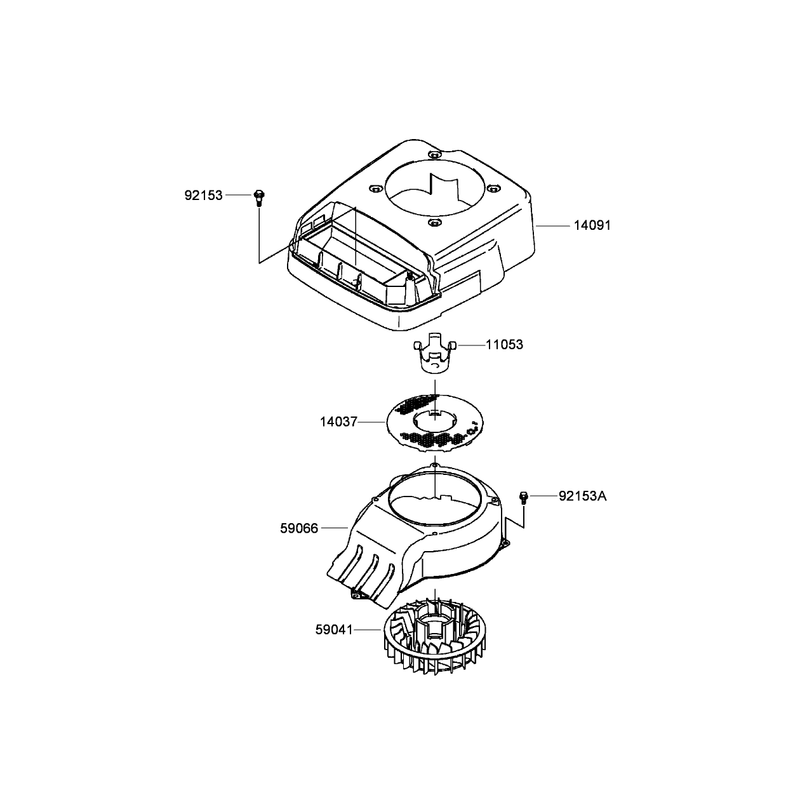 Cooling Equipment Assembly Kawasaki FJ180V-AS34