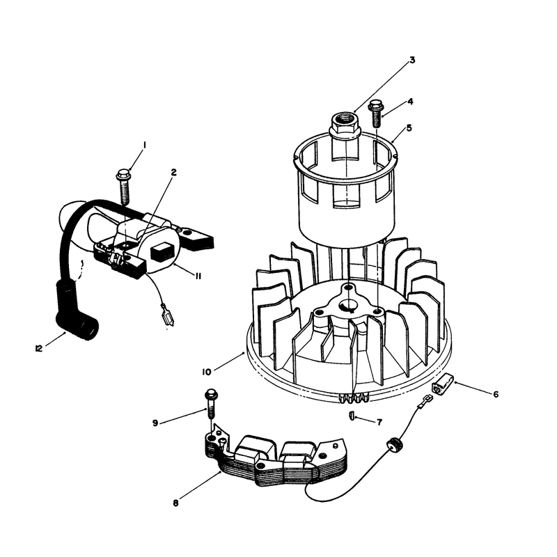 Magneto & Flywheel Assembly (engine Model No. Vmj8)