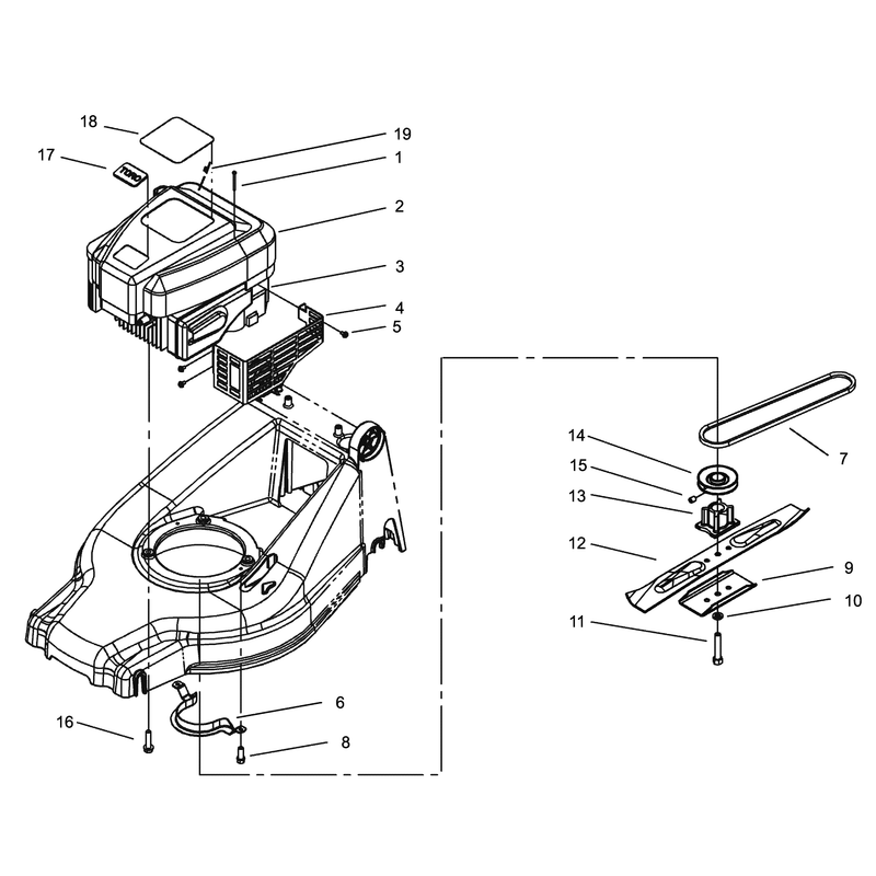 Engine and Blade Assembly