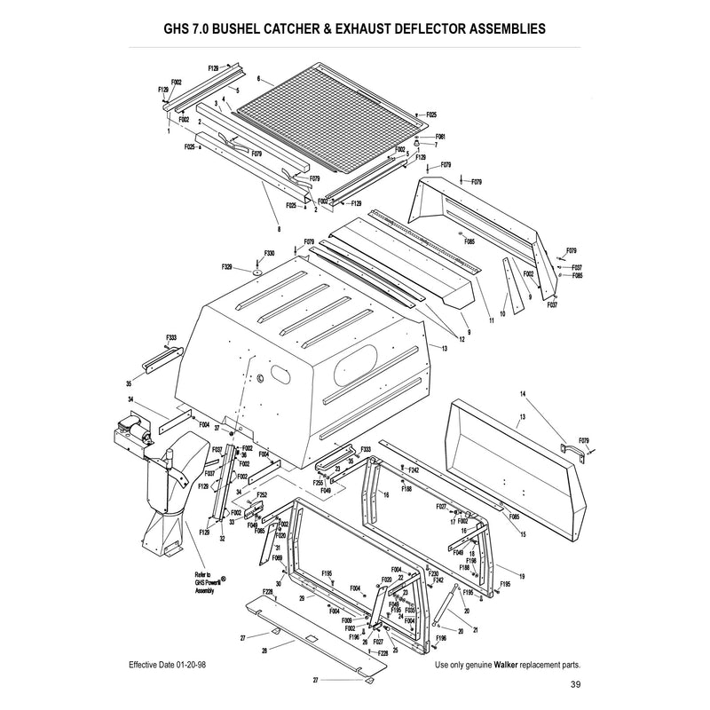 GHS 7.0 BUSHEL CATCHER & EXHAUST DEFLECTOR ASSEMBLIES