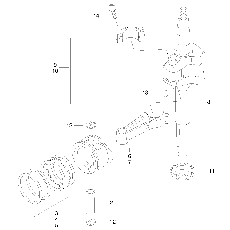 Pistoncrankshaft