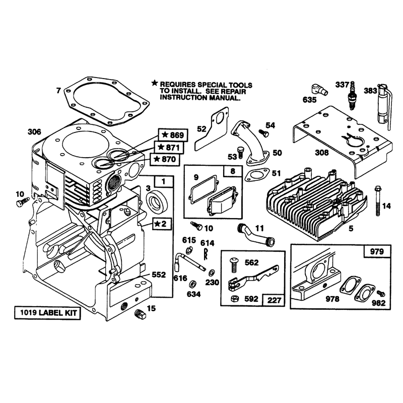 Engine Briggs & Stratton Models 252416-0756-01 & 252416-0757-01
