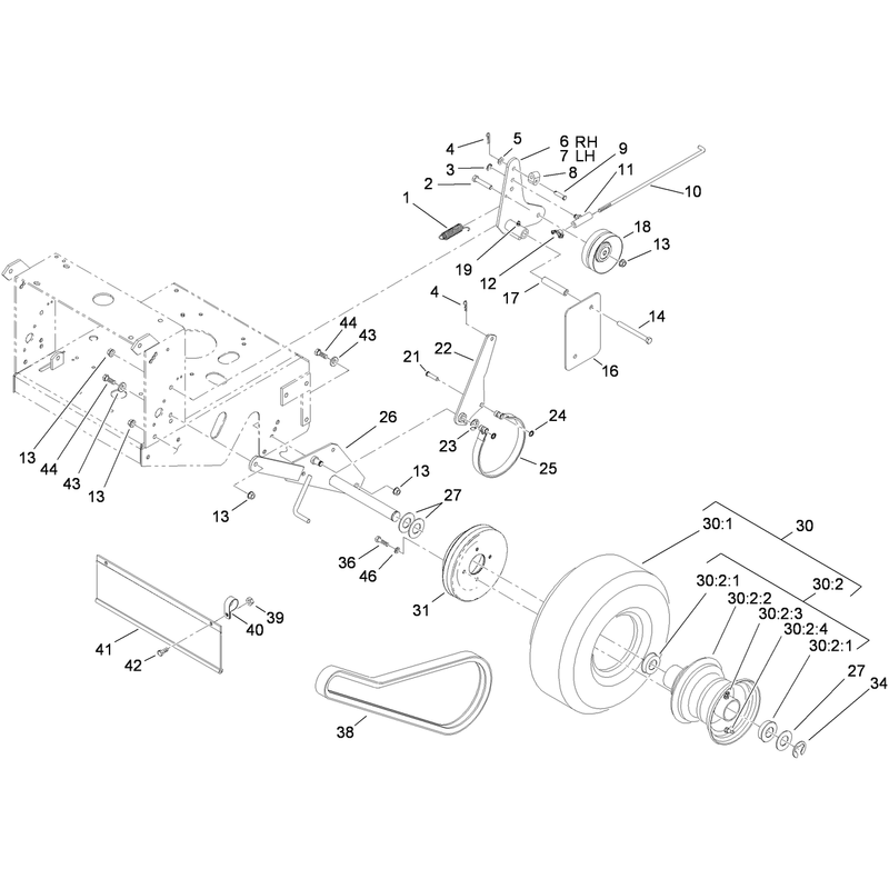 Drive Wheel and Brake Assembly