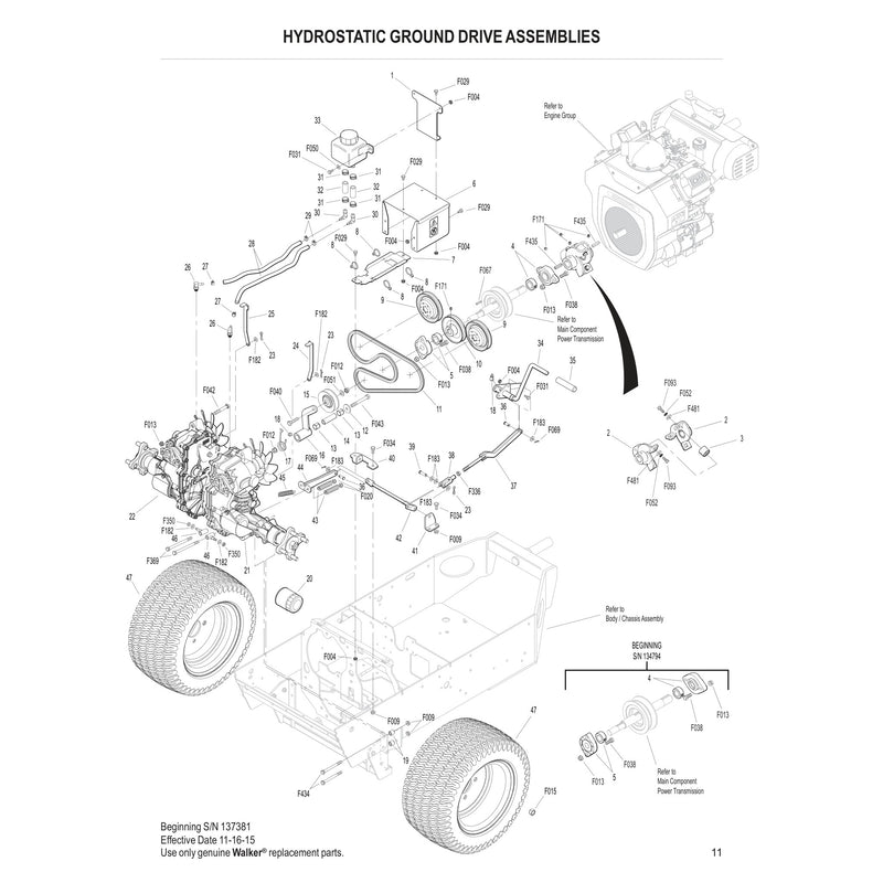 HYDROSTATIC GROUND DRIVE ASSEMBLIES