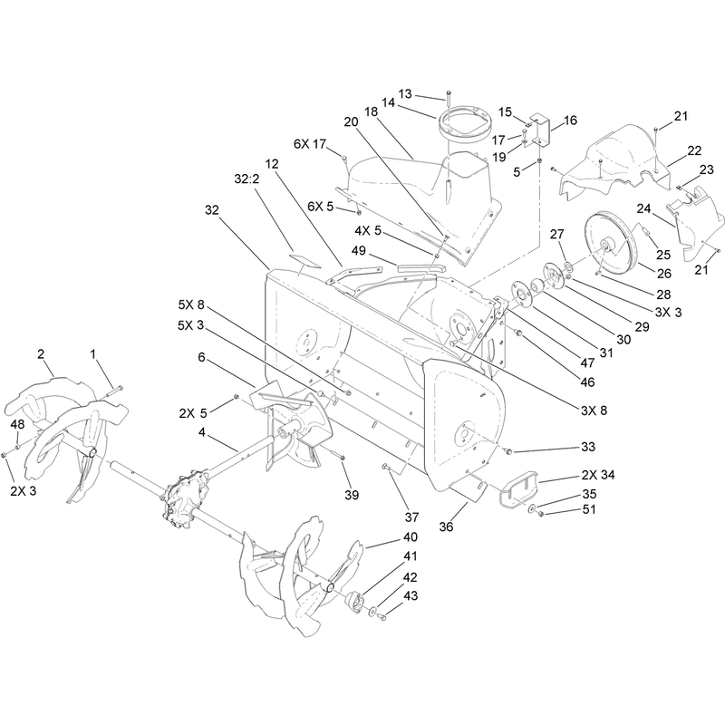 Auger and Housing Assembly