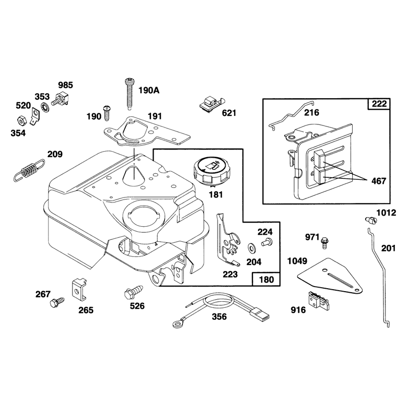 Engine Briggs and Strattonmodel 135202-0263-01