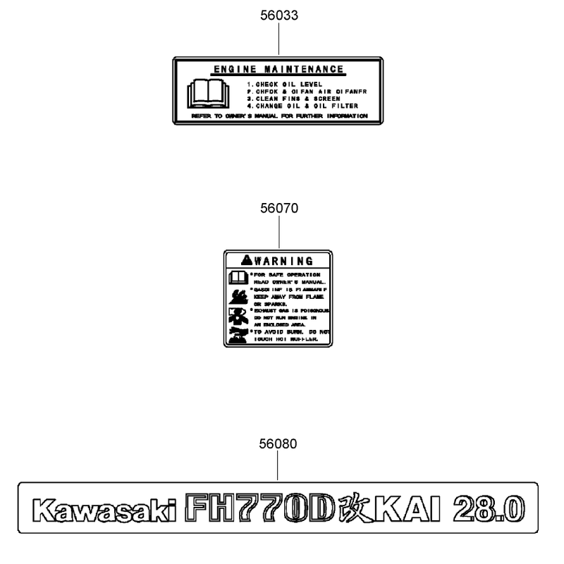Label Assembly Kawasaki FH770D-AS05