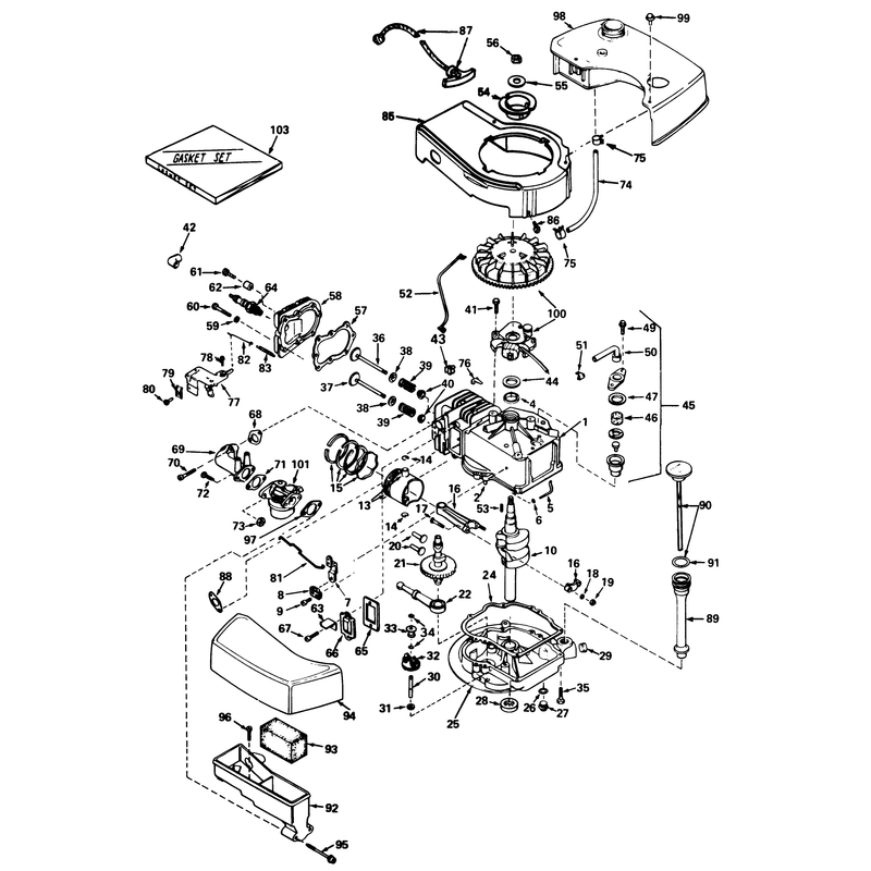 Engine Tecumseh Model No Tnt 100-10056a Mower Model No 21738