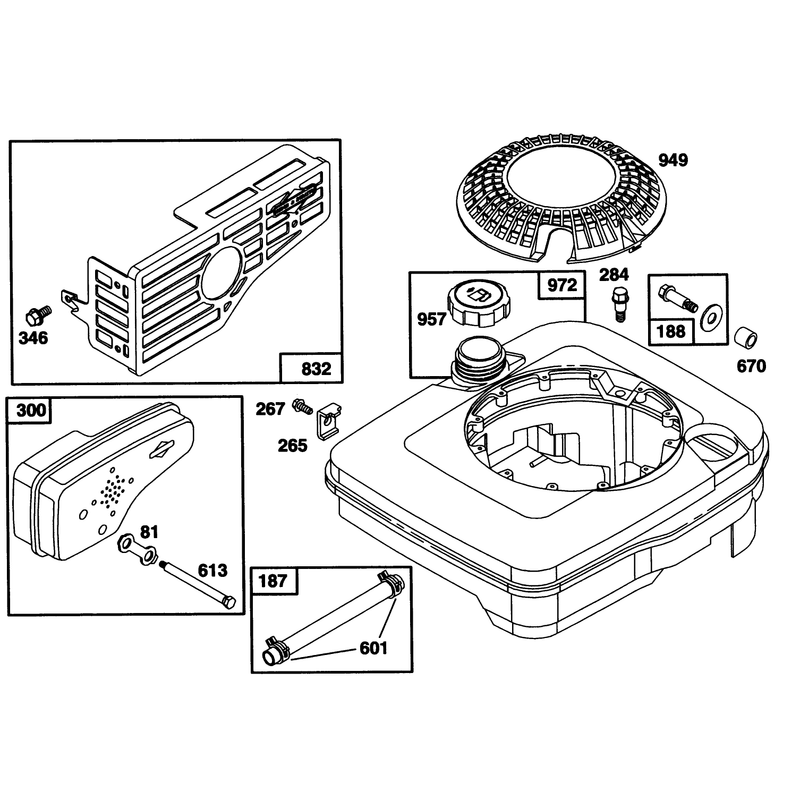 Engine Briggs and Stratton Model 122702-0182-01