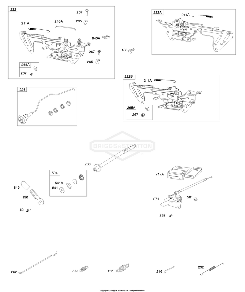 Control Brackets, Springs, Throttle Levers