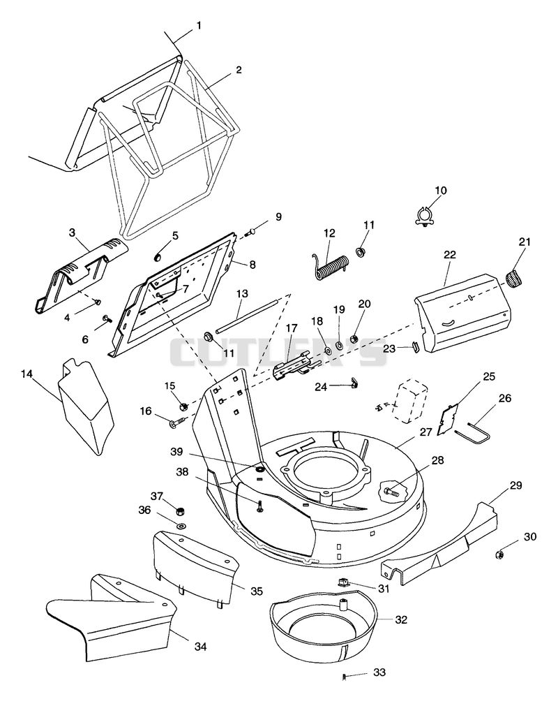 Mower Pan And Bag