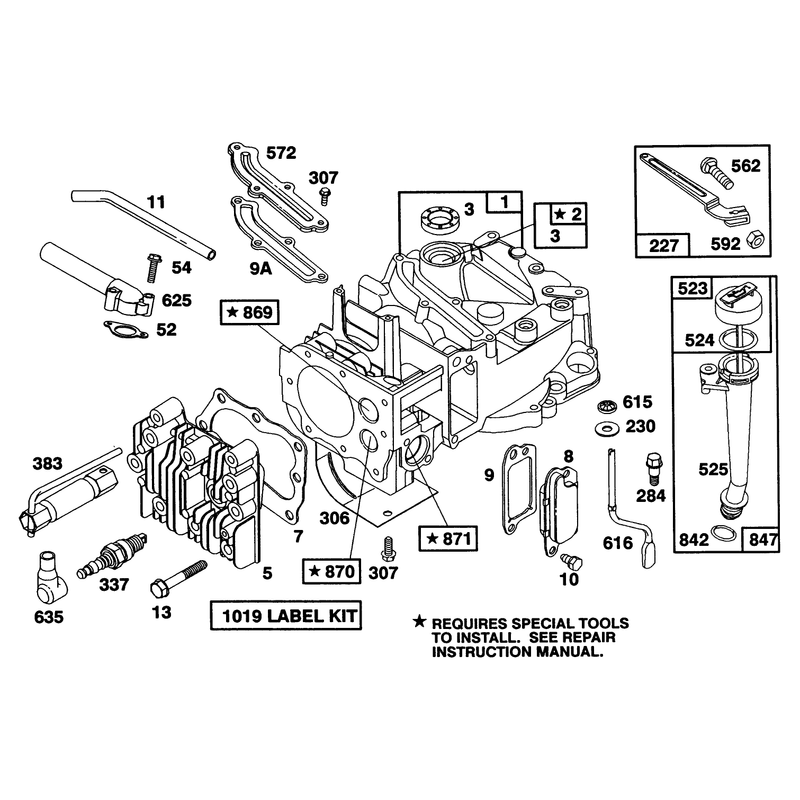 Engine Briggs and Stratton Model 124702-3115-01