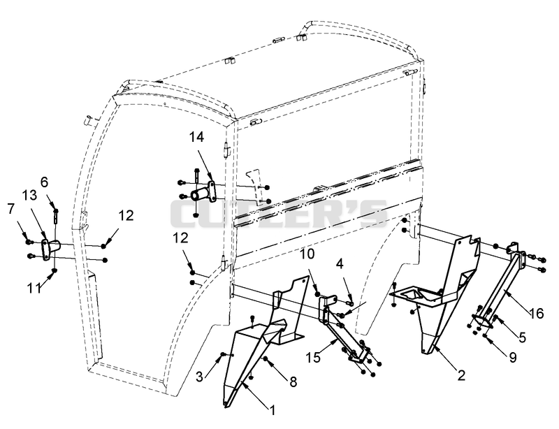Mounting Hardware and Seat Shield